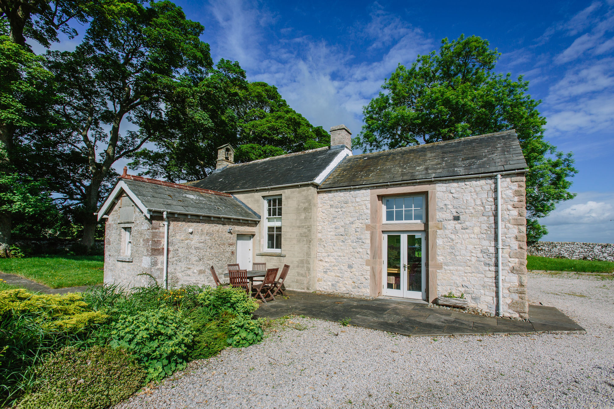 A delightful sheltered area for a spot of lunch