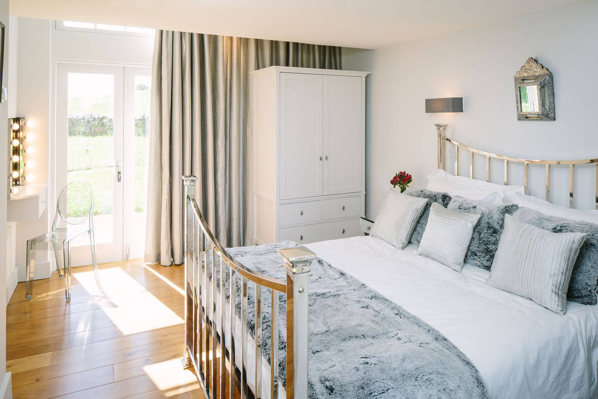 The main bedroom has views onto the fells 