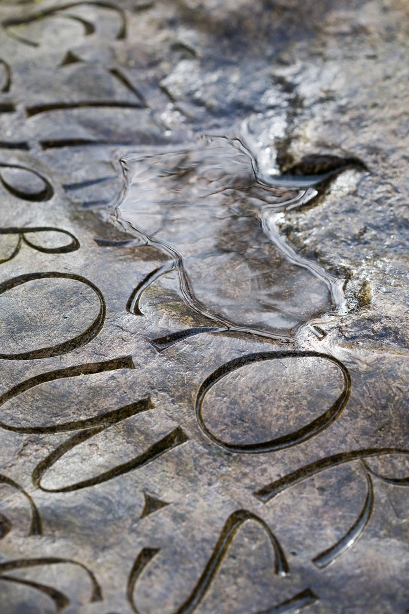 On the poetry path at Stenkrith Park, Kirkby Stephen