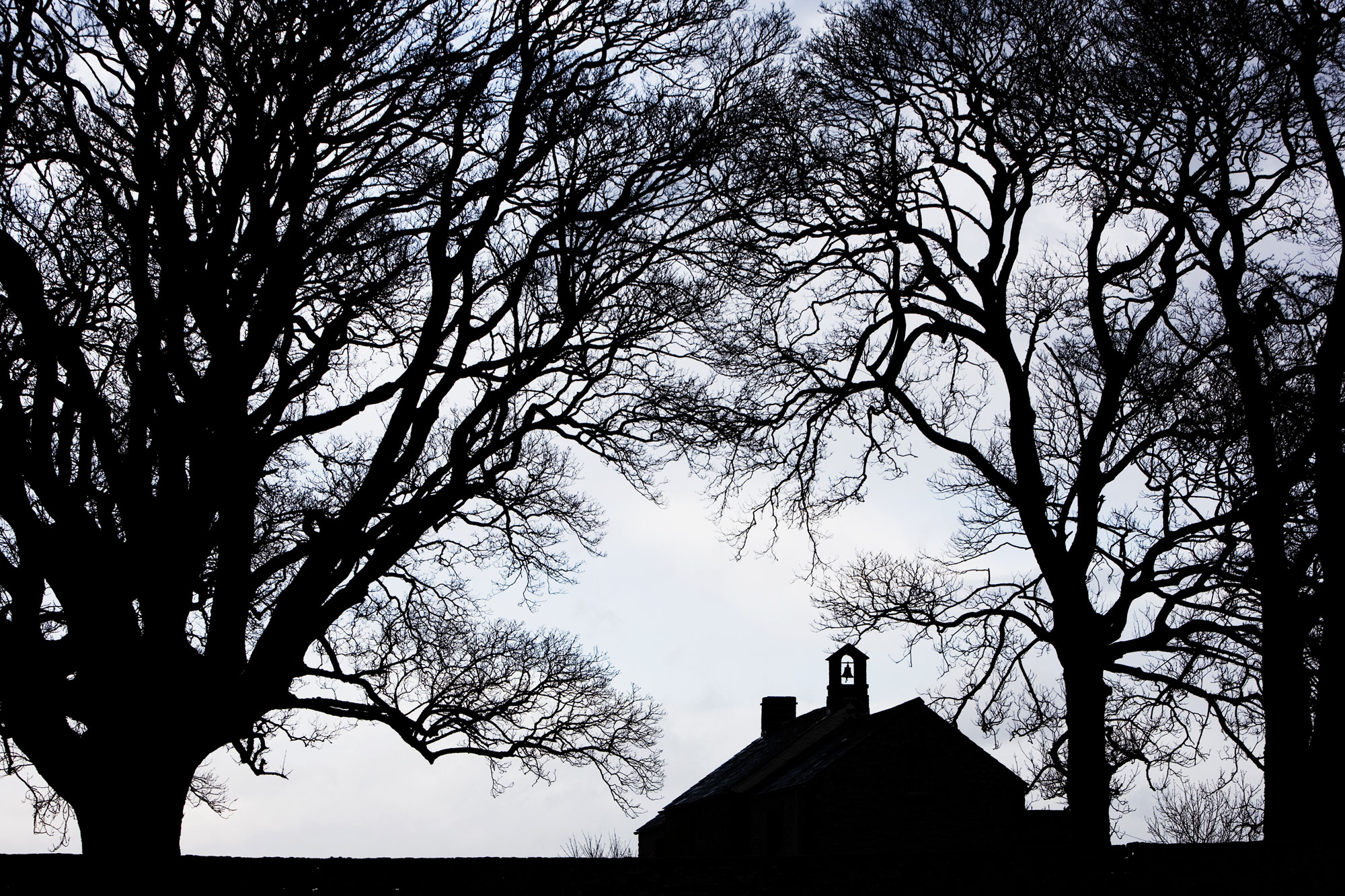 Waitby School silhouetted