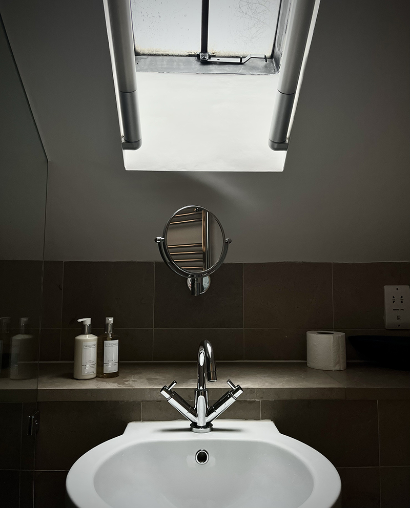 The bathroom in the second bedroom suite